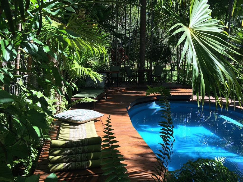 Cool and shady pool